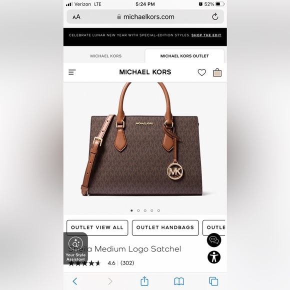 Shiela Medium Logo Satchel Michael Kors - Picture 5 of 6